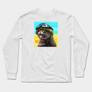 Ukrainian cat warrior Long Sleeve T-Shirt